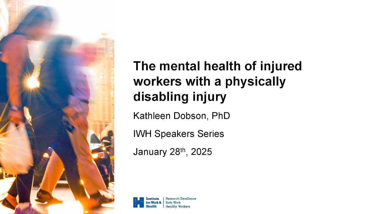 The mental health of injured workers with a physically disabling injury
