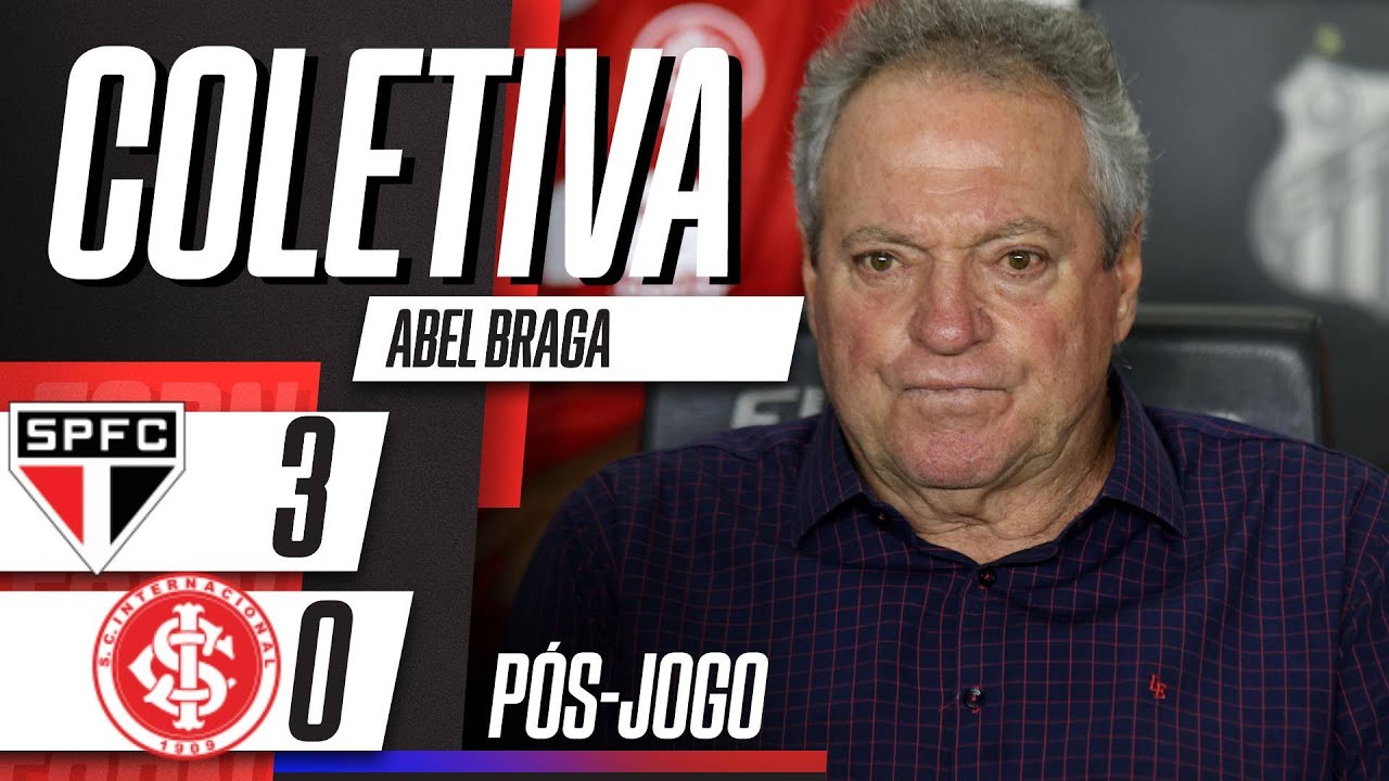 S&Atilde;O PAULO 3X0 INTERNACIONAL: COLETIVA ABEL BRAGA AO VIVO | ESPN