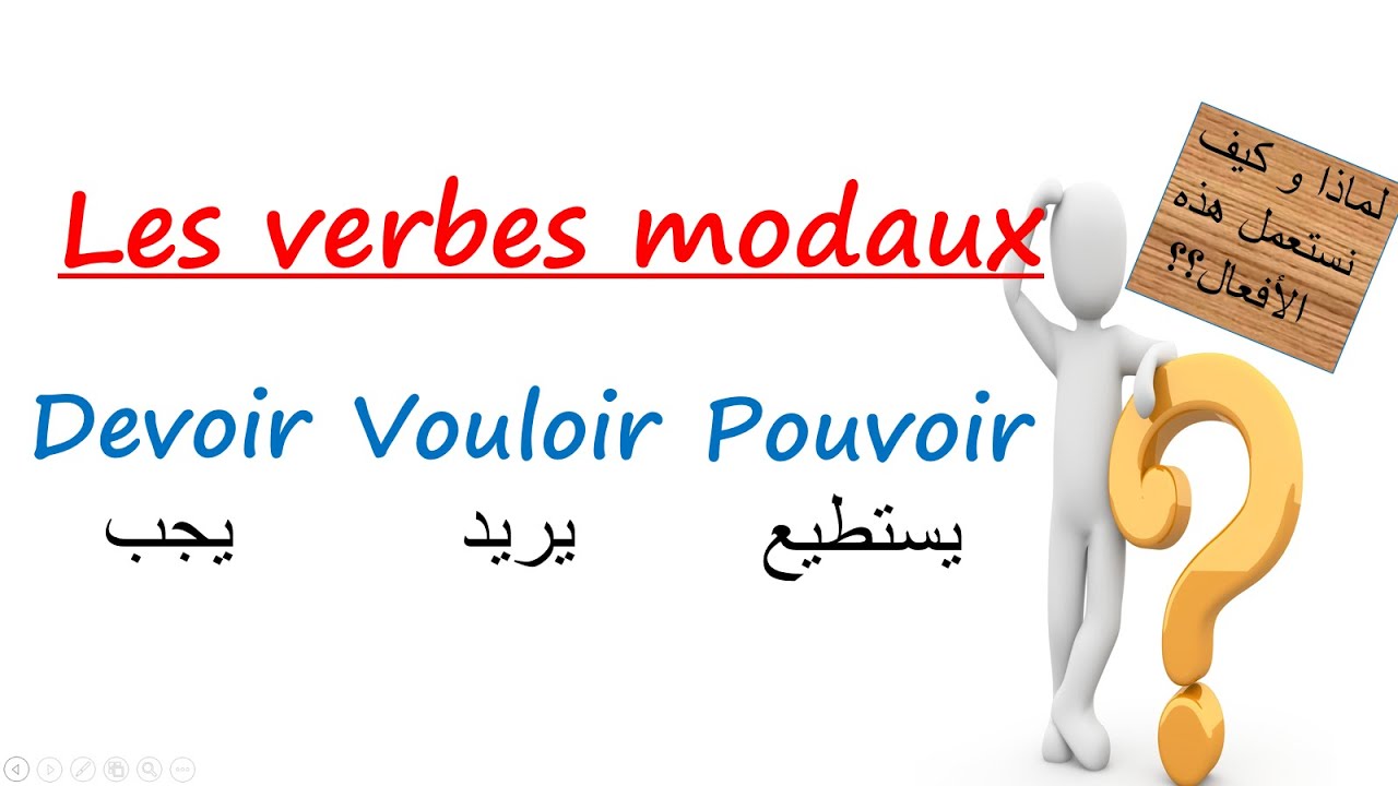 تعلم الفرنسية- 3 أفعال جد مهمة في اللغة الفرنسية--Les Verbes Modaux