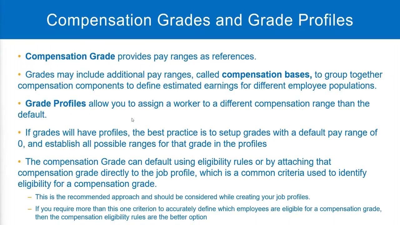 Compensation Elements and Grades In Workday HCM Part 1
