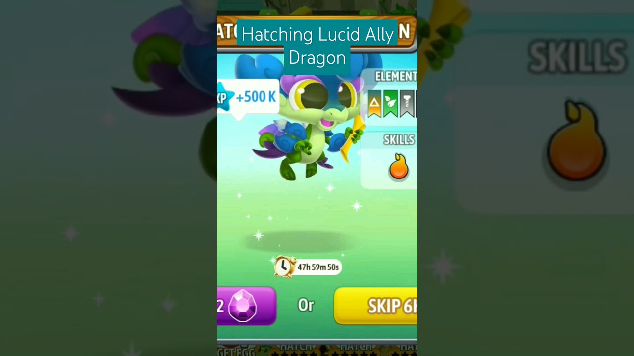 Hatching Lucid Ally Dragon! #dragoncity #shorts