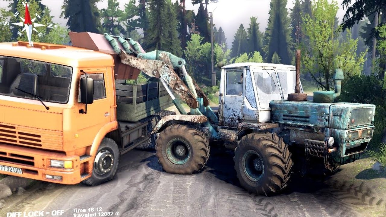 SPINTIRES 2014 - Tractor Loading Rocks in a Truck