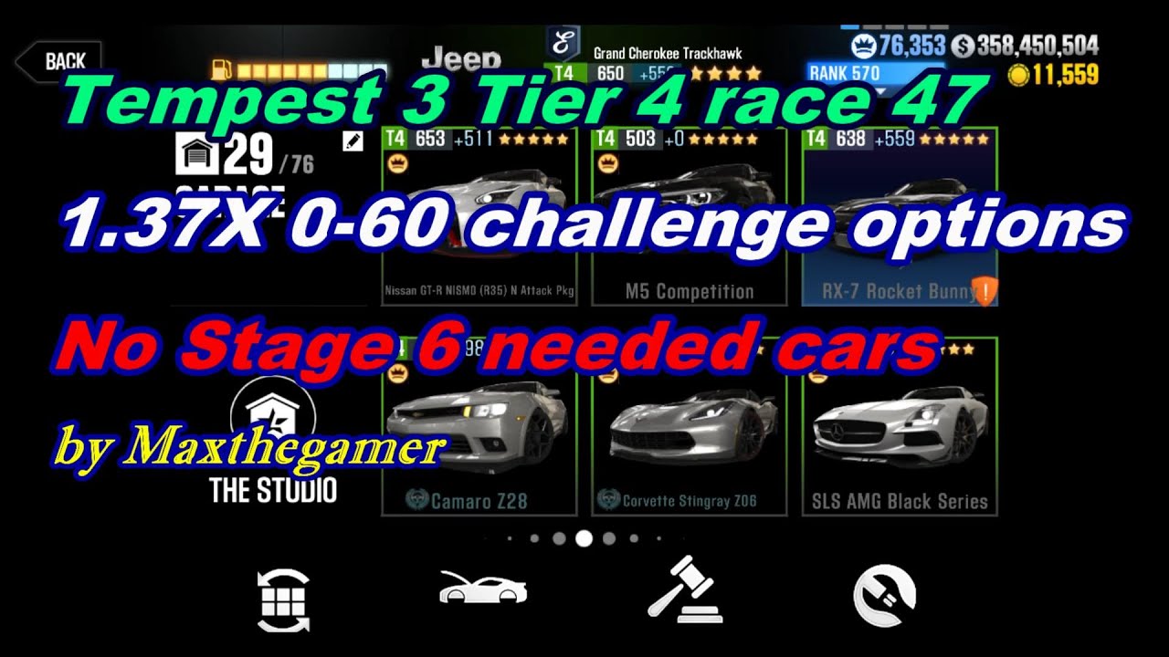 CSR 2|CSR Racing 2: Tempest 3 Tier 4 Race 47 Options