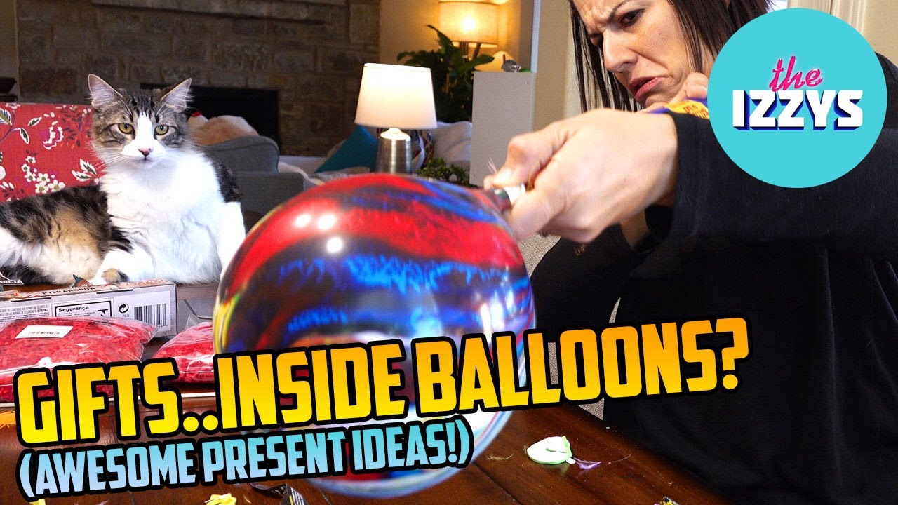 Wrapping presents INSIDE A BALLOON!