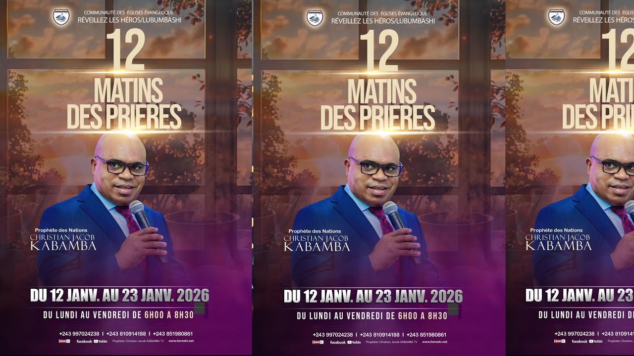 MATINEE DE POSSEDE LE MOIS DE SEPTEMBRE: JEUDI 22/01/2026 AVEC LE PROPHETE  CHRISTIAN JACOB KABAMBA.