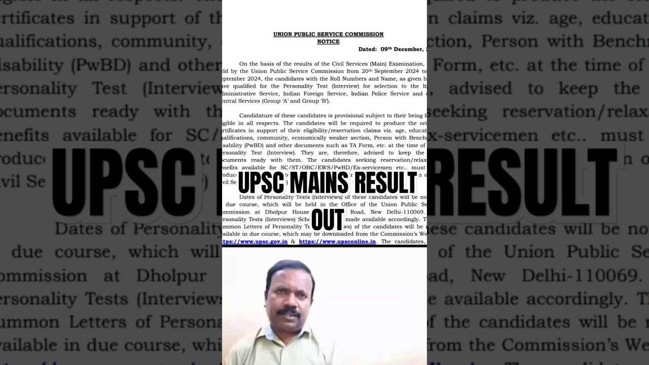 UPSC CSE mains Result out I'm not in the list 💔 