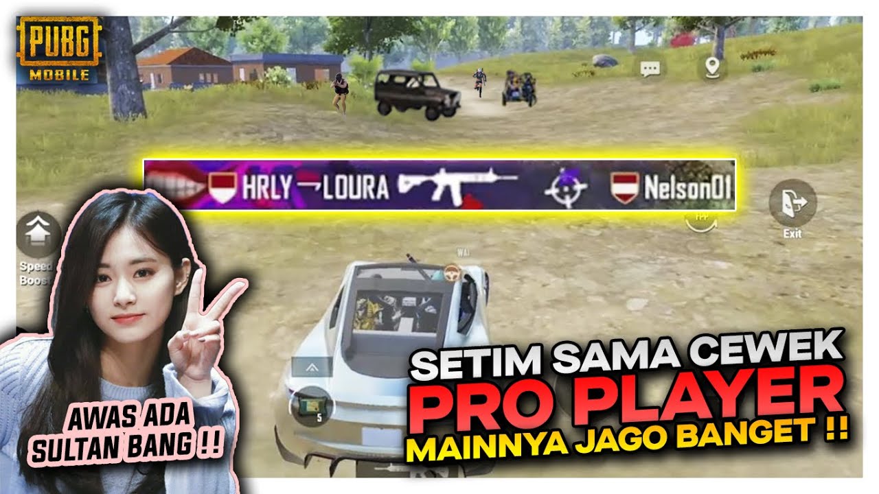 SETIM SAMA CEWEK CANTIK PRO PLAYER , GILA MAINNYA JAGO BANGET - PUBG MOBILE