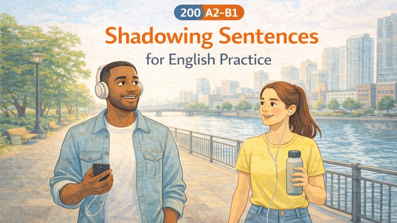 200 English Sentences Daily Life Conversation Shadowing Practice A2-B2 | English Speaking Practice