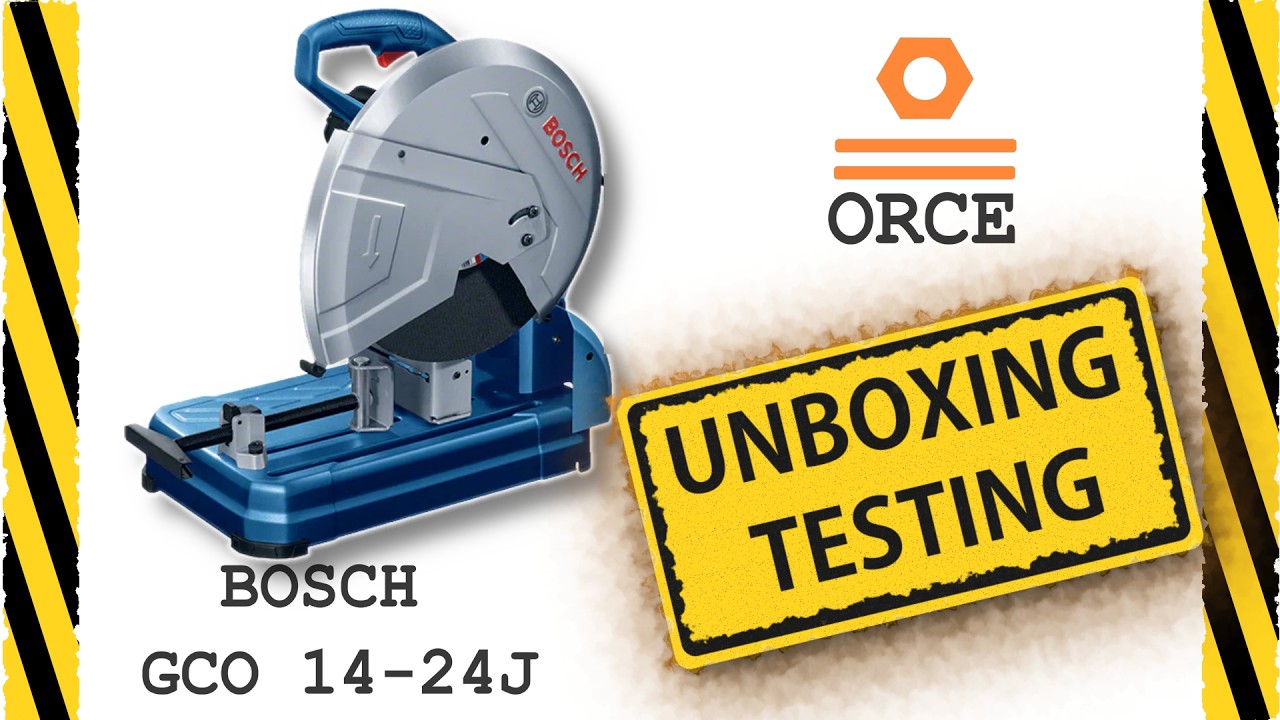 Unboxing, first look & testing of metal cut-off saw BOSCH GCO 14 24J. Power tool testing. Metalwork