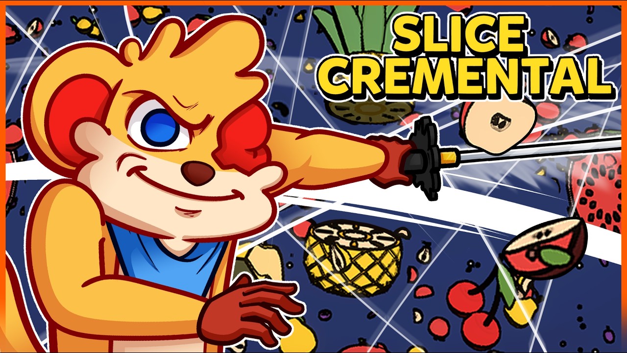 SAMURAI SQUIRREL CUTTING FRUITS TO MAKE MONEY$$$$ [SliceCremtal]
