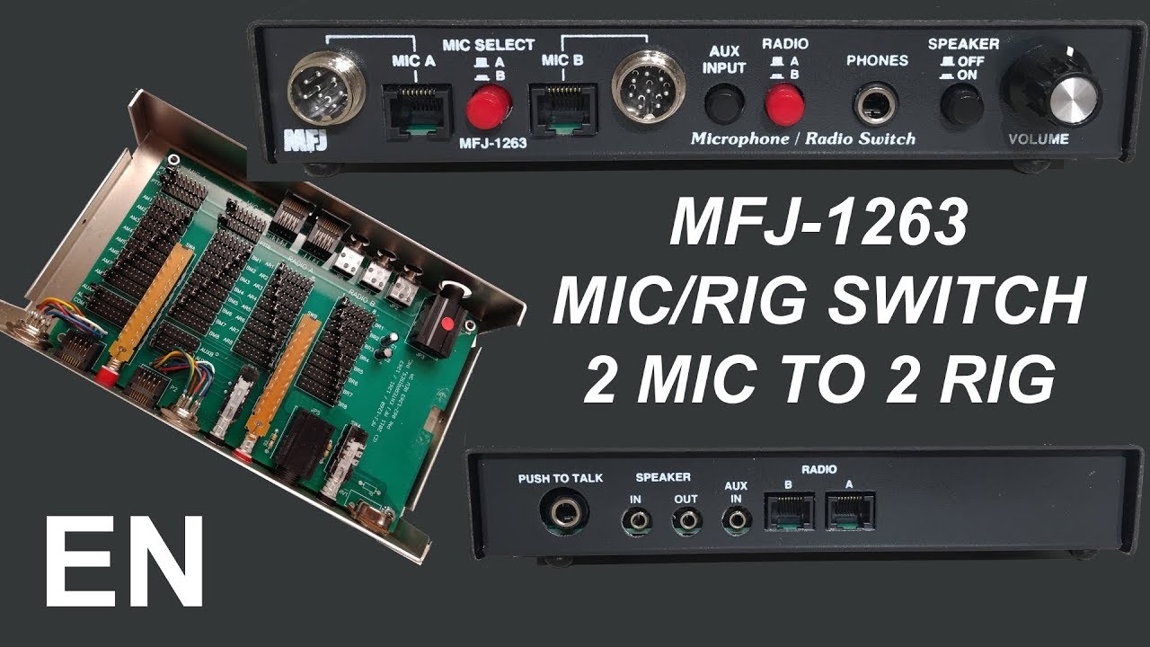 MFJ-1263 - MIC / RIG switch, 2 MIC to 2 RIG