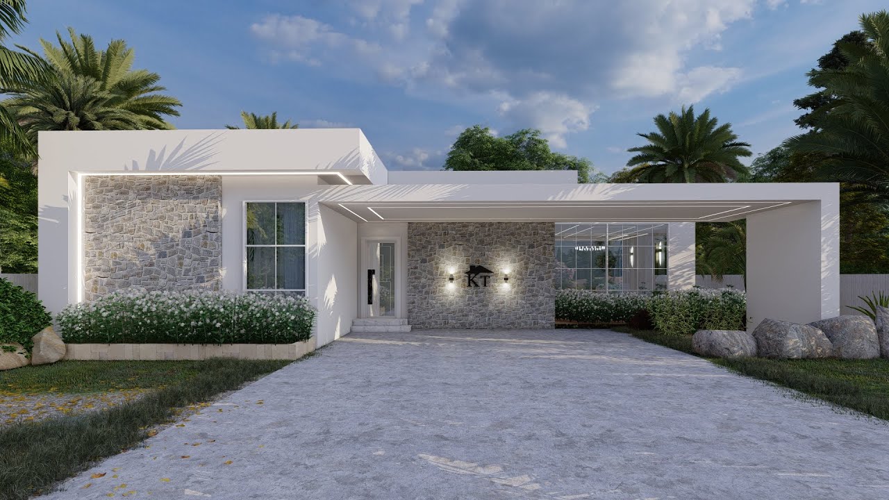 4 bedrooms house design[16.20mx17.60m]model0229