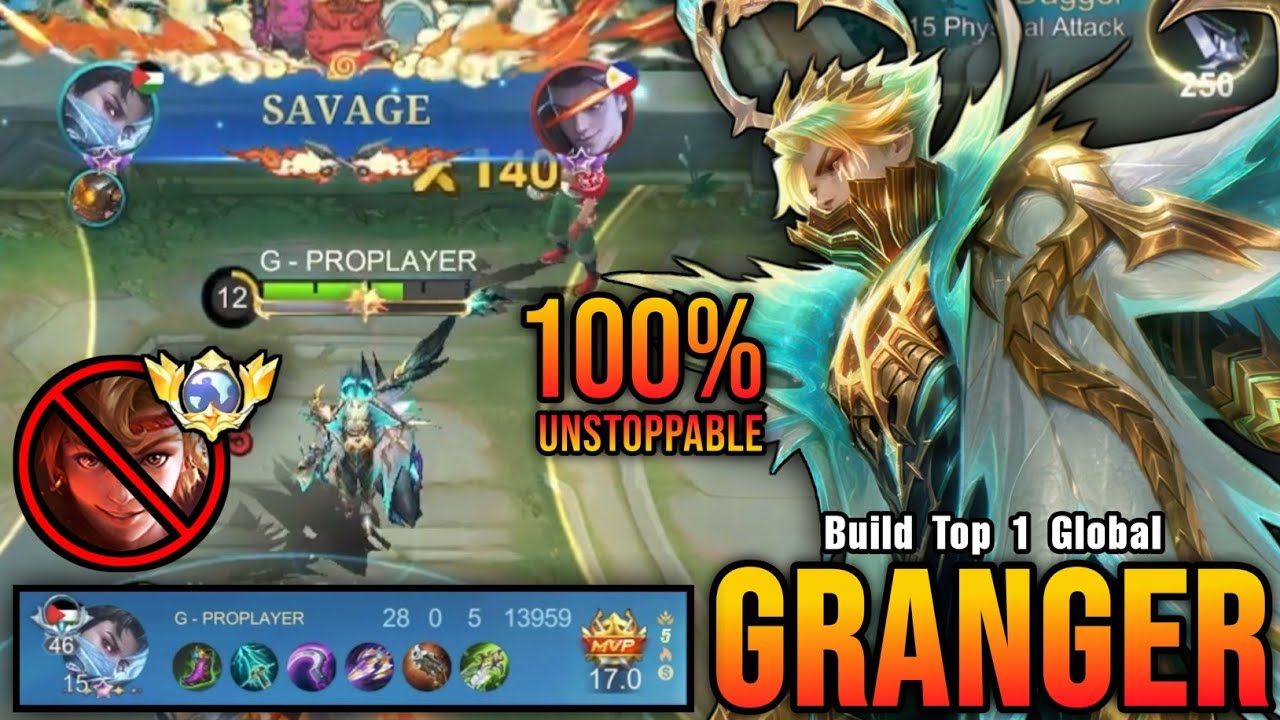 SAVAGE + 28 Kills!! Granger VS Top Global Yin!! - Build Top 1 Global Granger ~ MLBB