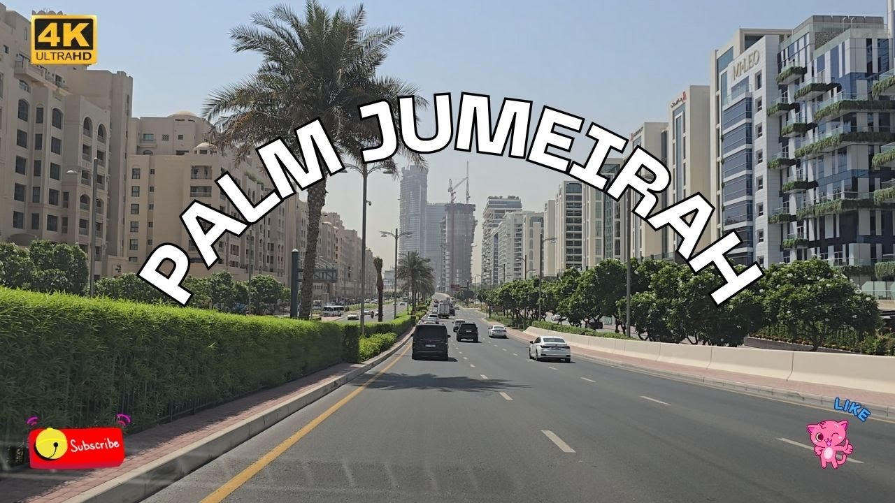 [4K] Dubai Road Trip City Walk Dubai to Palm Jumeirah AI AE