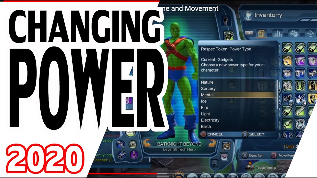DCUO Changing Power, Name and Movement