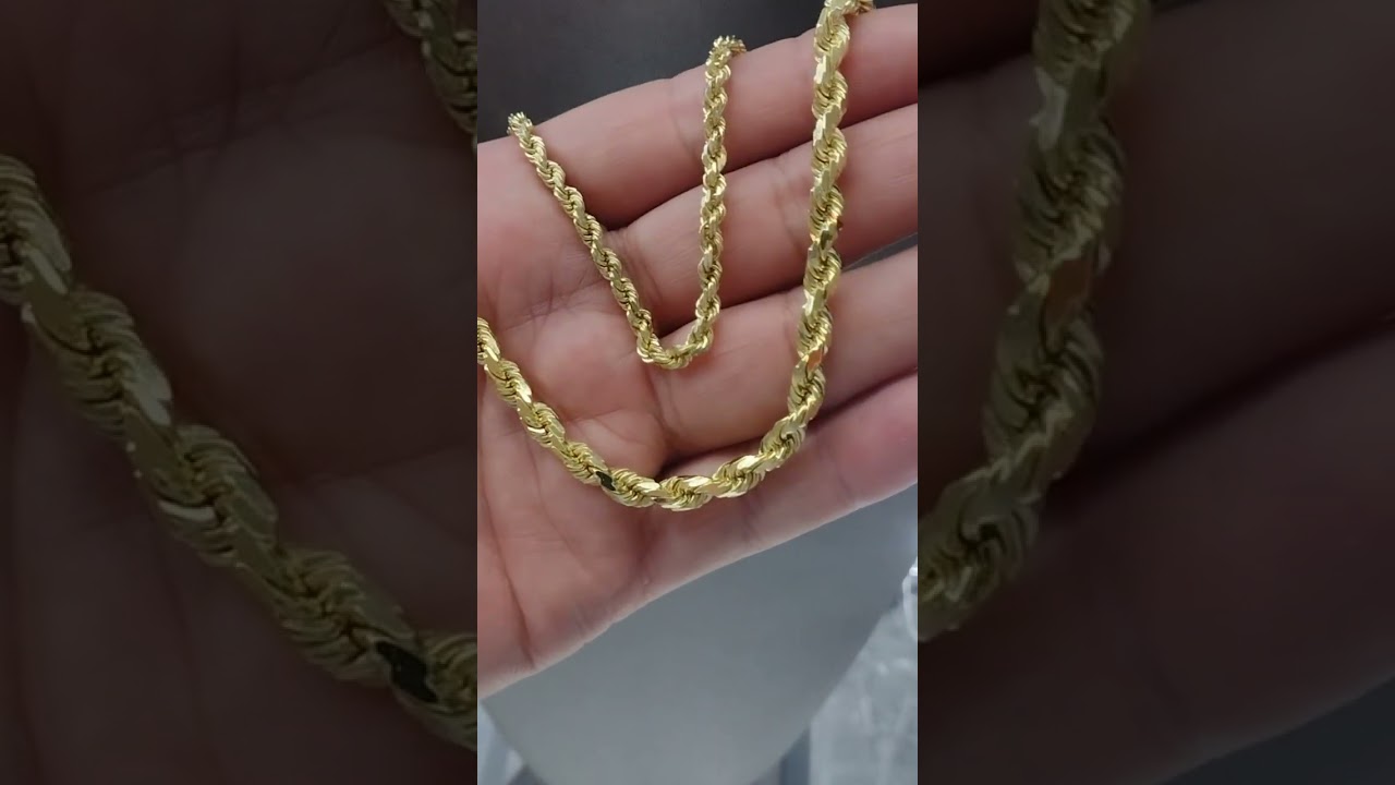 14k solid gold rope chains. we FINANCE 👇 contact us on IG @p_town_jewelry for any questions.