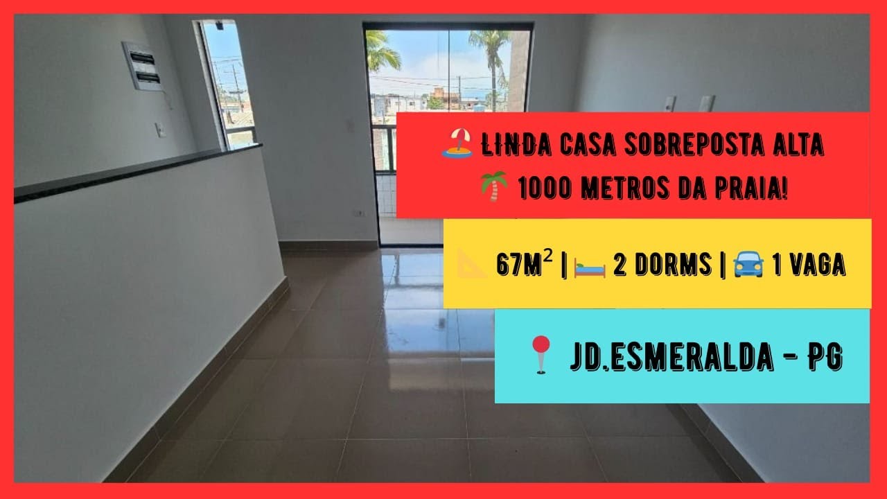 Casa com 2 dormitórios à venda no Jd. Esmeralda em Praia Grande.
