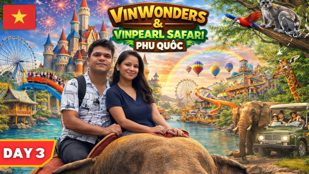 Phu Quoc Day 3 🇻🇳 | Vinpearl Safari & VinWonders Theme Park