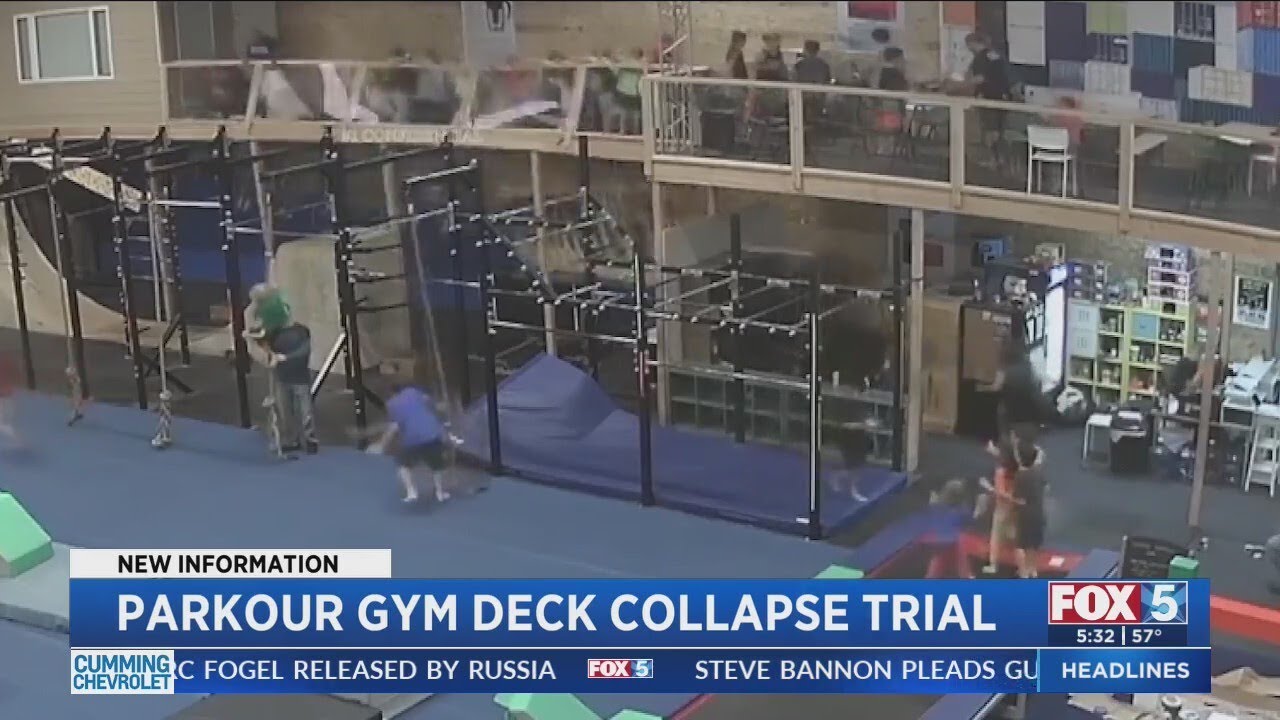 Video: 2017 platform collapse at parkour gym back in court