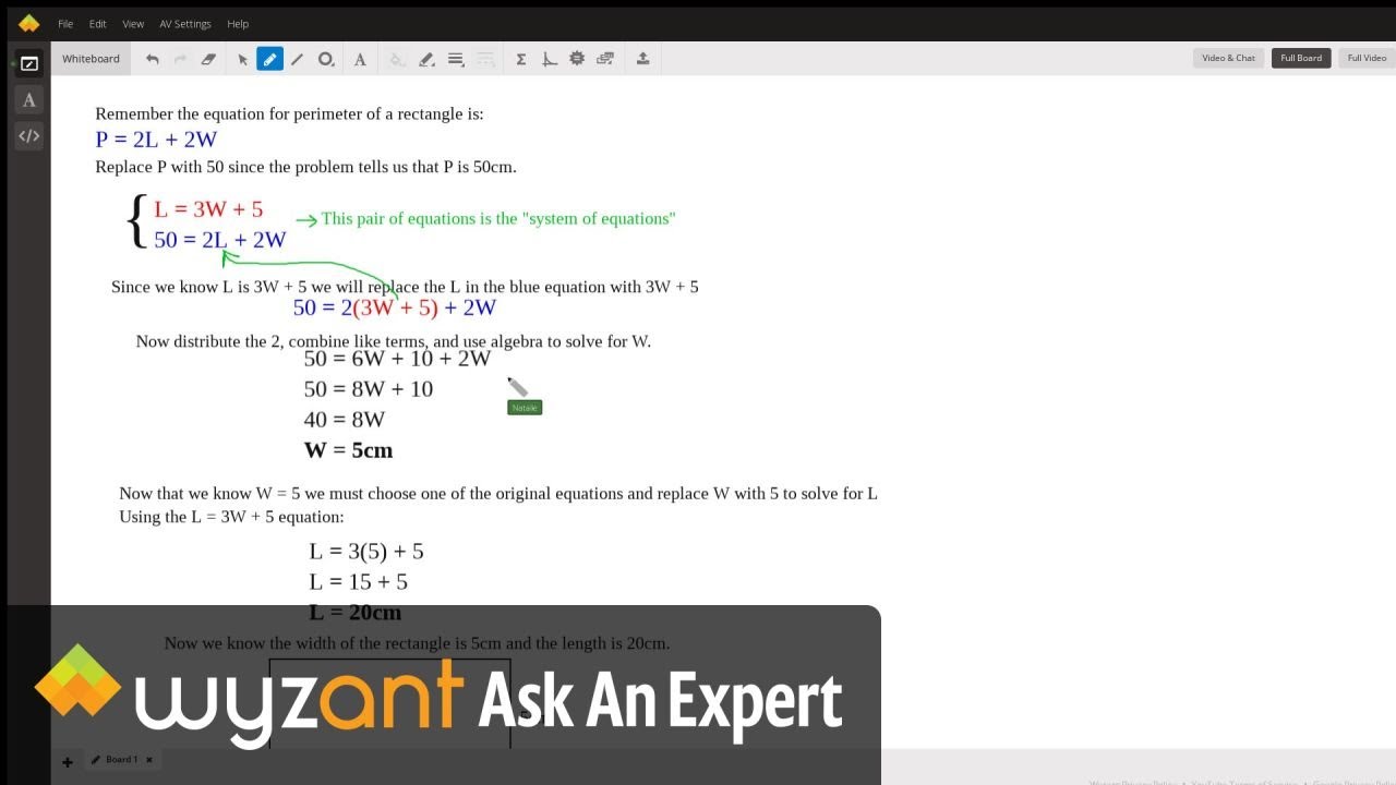 Write and solve a system of equations
