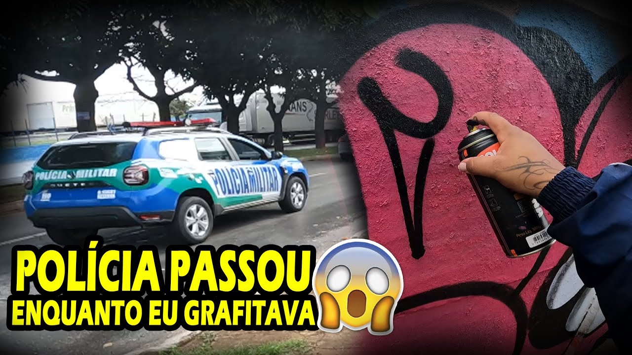 Polícia passou enquanto eu grafitava 😲
