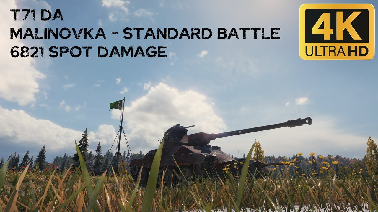 T71 DA 6,8k spot damage 3 frags on Malinovka - World of Tanks