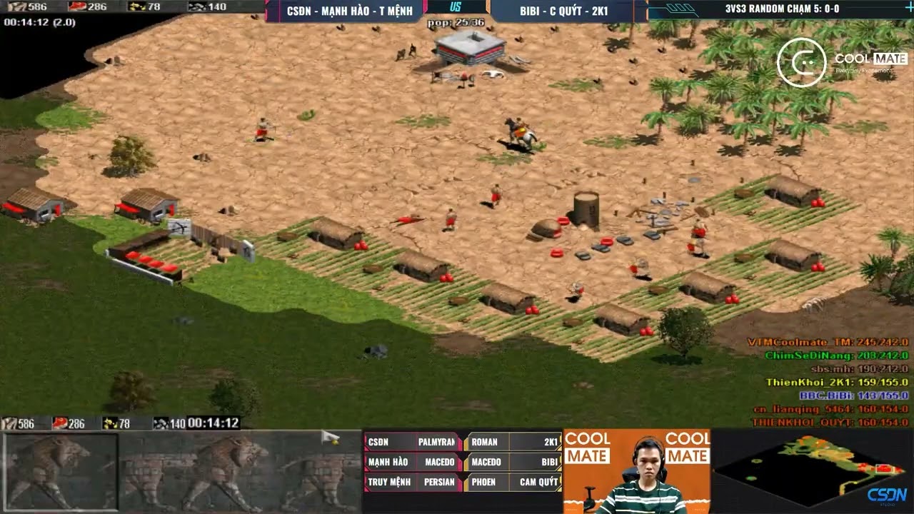 Team Chim Sẻ Đi Nắng vs Team BiBi | 3vs3 Random | 12/09/2023 #aoe #chimsedinang