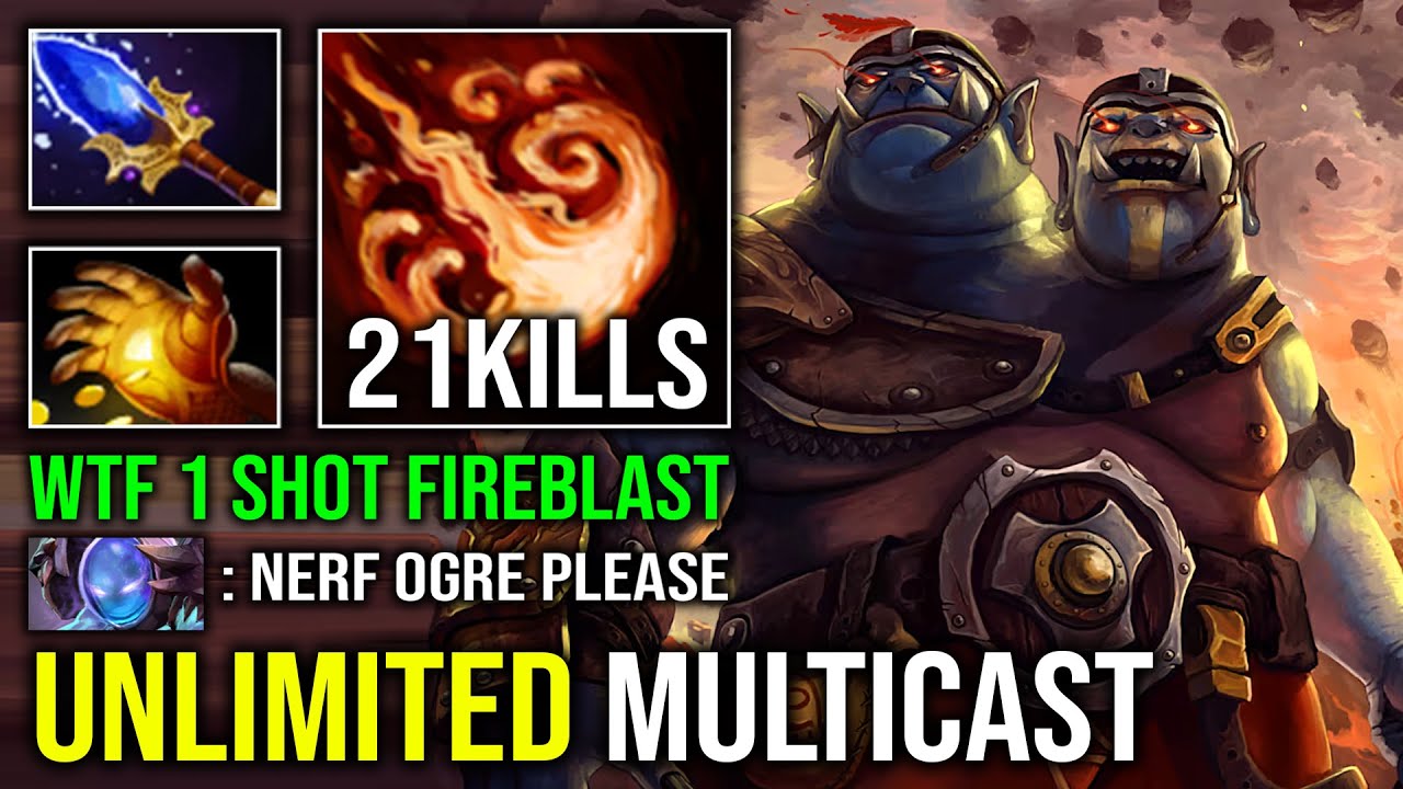 UNLIMITED MULTICAST 1v5 Super Rich Multi Midas 1 Shot Fireblast Stun Lock Ogre Magi Dota 2
