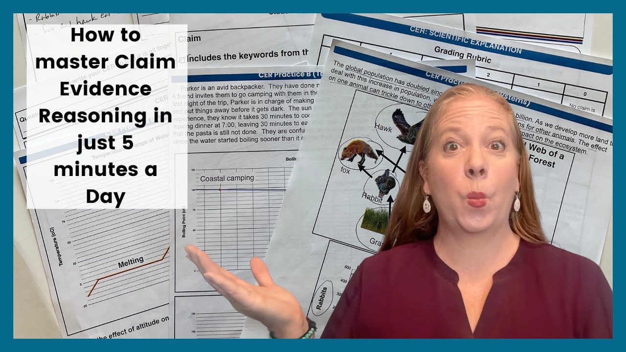 How to master claim evidence reasoning with just 5 mintues a day. Writing CER in science