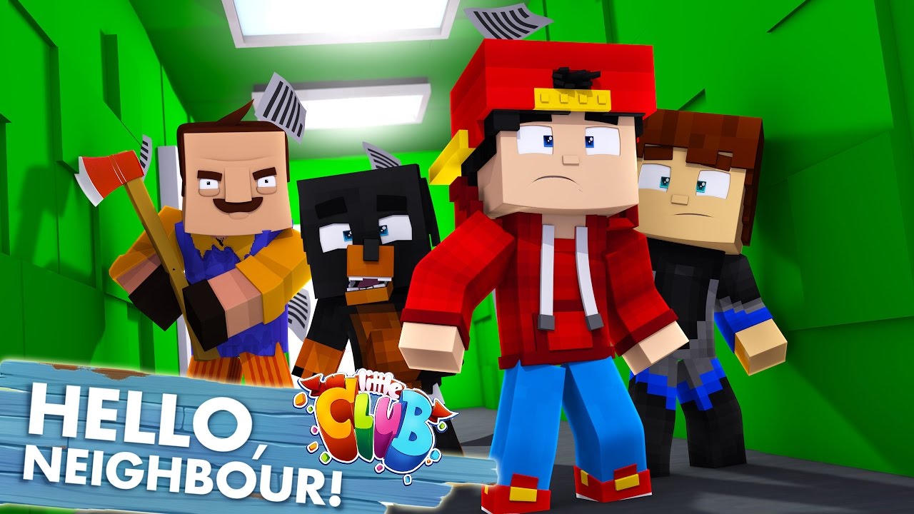 Minecraft Adventure - HELLO NEIGHBOUR IS IN THE LITTLE CLUB H.Q!!!