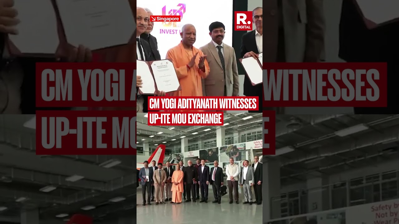 UP CM Yogi Adityanath Witnesses MoU Signing with ITE College Central in Singapore