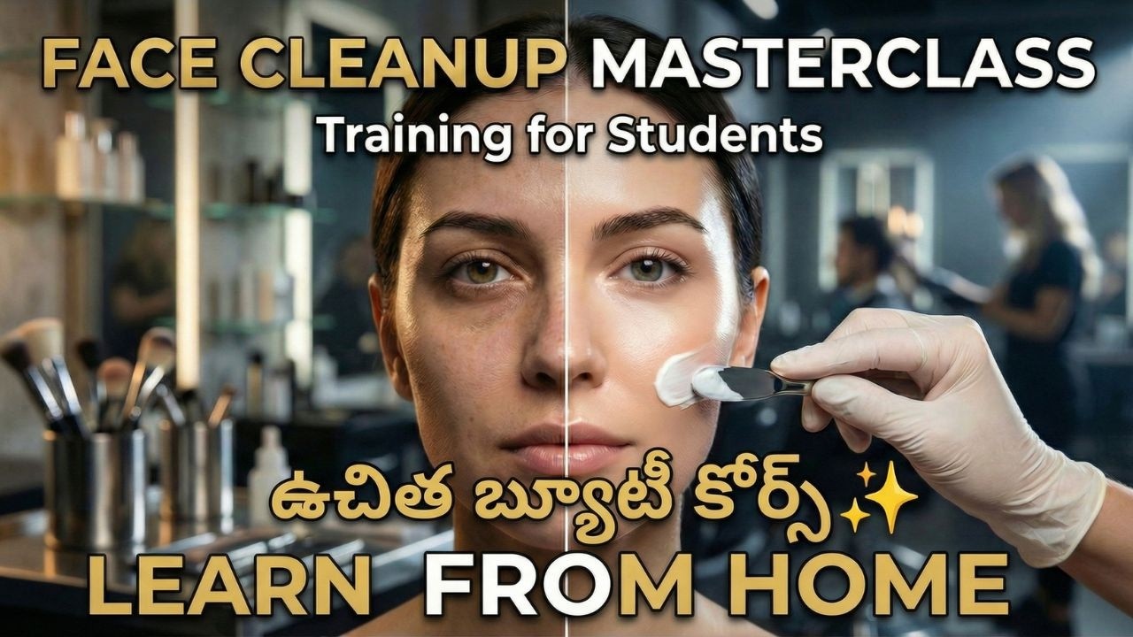 Professional Face Cleanup Step by Step | Salon Style Demo | Beautician Course | Part-7