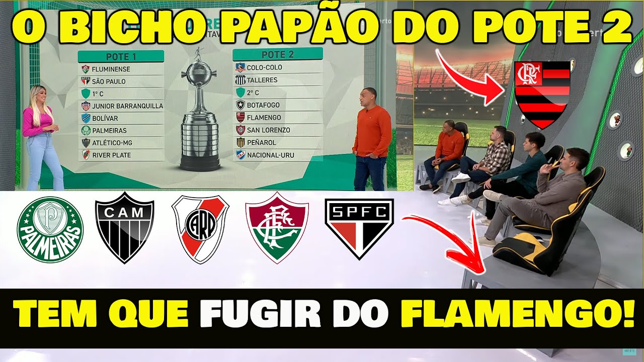 TÁ TODO MUNDO COM MEDO DE PEGAR O FLAMENGO NO SORTEIO DA LIBERTADORES!