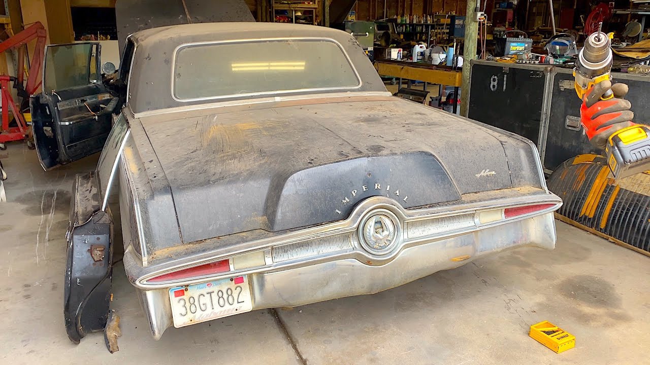 IMPERIAL Beast Rescue! JUNK IN THE TRUNK!! Abandoned 1965 Chrysler Mopar 413, Forgotten Restoration!