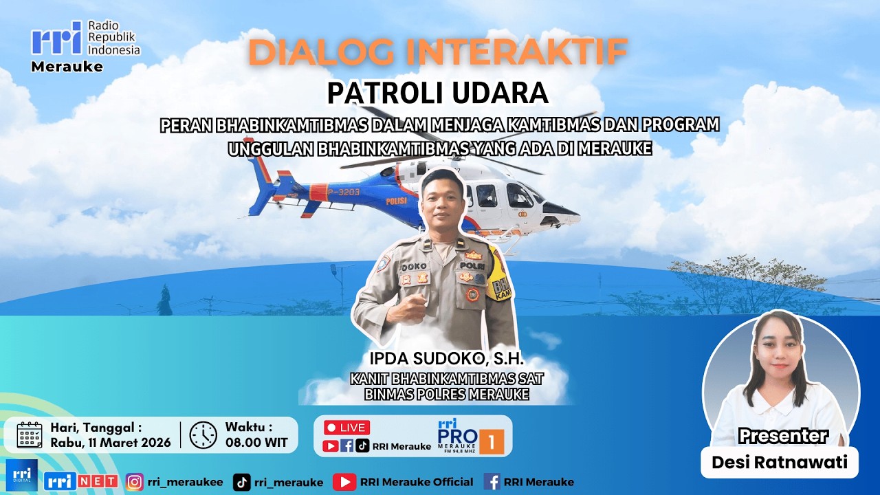 [ LIVE ] DIALOG PATROLI UDARA -  PERAN BHABINKAMTIBMAS DALAM MENJAGA KAMTIBMAS SERTA PROGRAMNYA