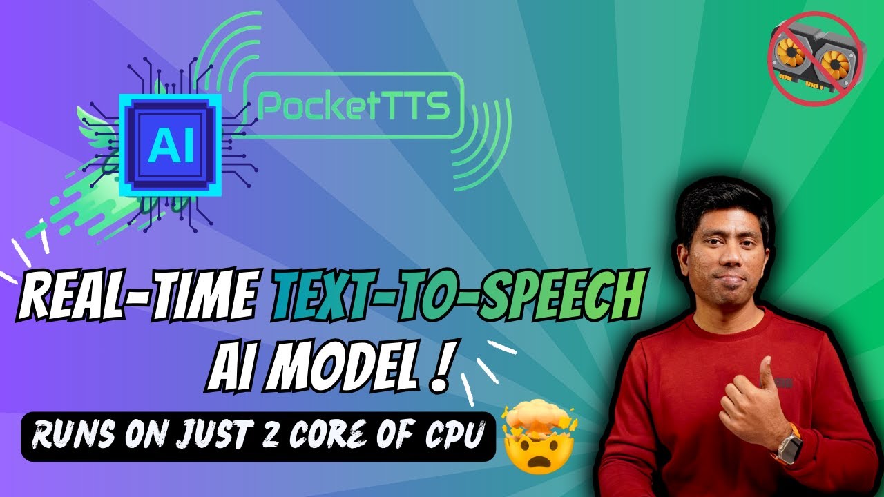 PocketTTS: 100-мегабайтная модель ИИ выполняет синтез речи на вашем процессоре в режиме реального...