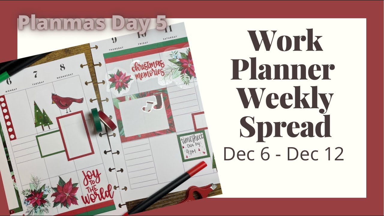 Planmas Day 5 - Work - Happy Planner Classic using Kellofaplan Stickers - Functional #christmas
