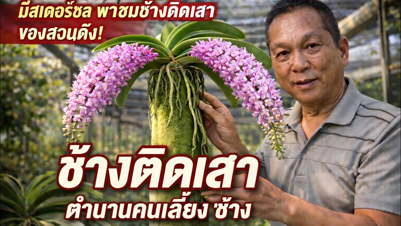 ช้างติดเสา ตำนานคนเลี้ยงช้าง มิสเตอร์ชล พาชมช้างติดเสาสวนดัง