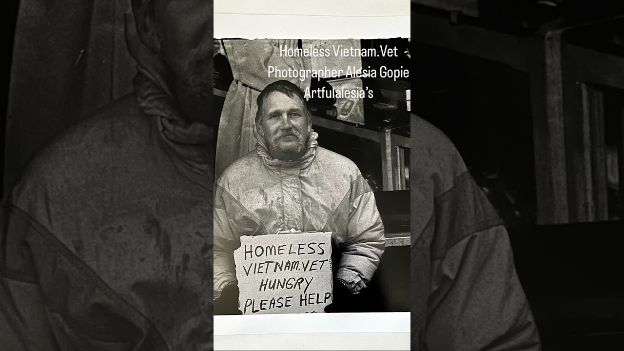 Homeless Vietnam.Vet photographer Alesia Gopie taken inPhiladelphia CenterCity #Veterans #Respect ￼￼