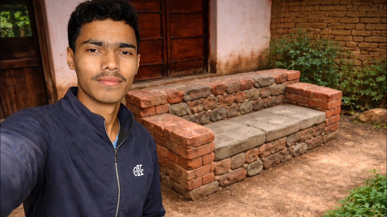 इतना बड़ा बना दिया ईंटों का सोफा 😅 | Village Life | DIY Work || Abhishek Sajwan Vlogs ||