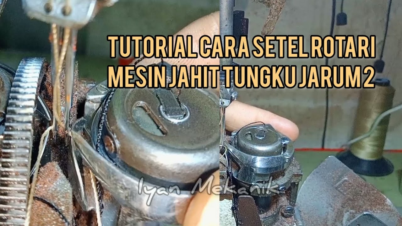 Tutorial Cara setel Rotari mesin jahit sepatu - mesin jahit tungku jarum 2