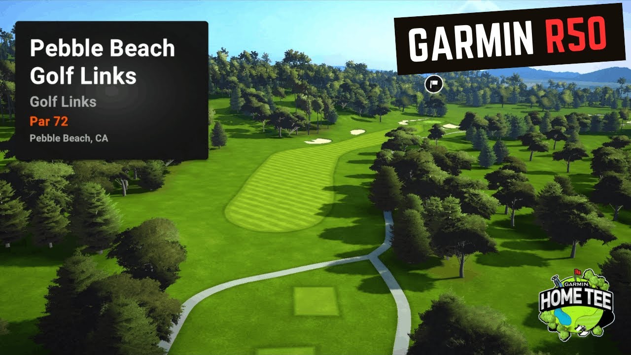 Pebble Beach Golf Links ENHANCED GRAPHICS (Pebble Beach, CA, USA) - Garmin R50 + Home Tee Hero