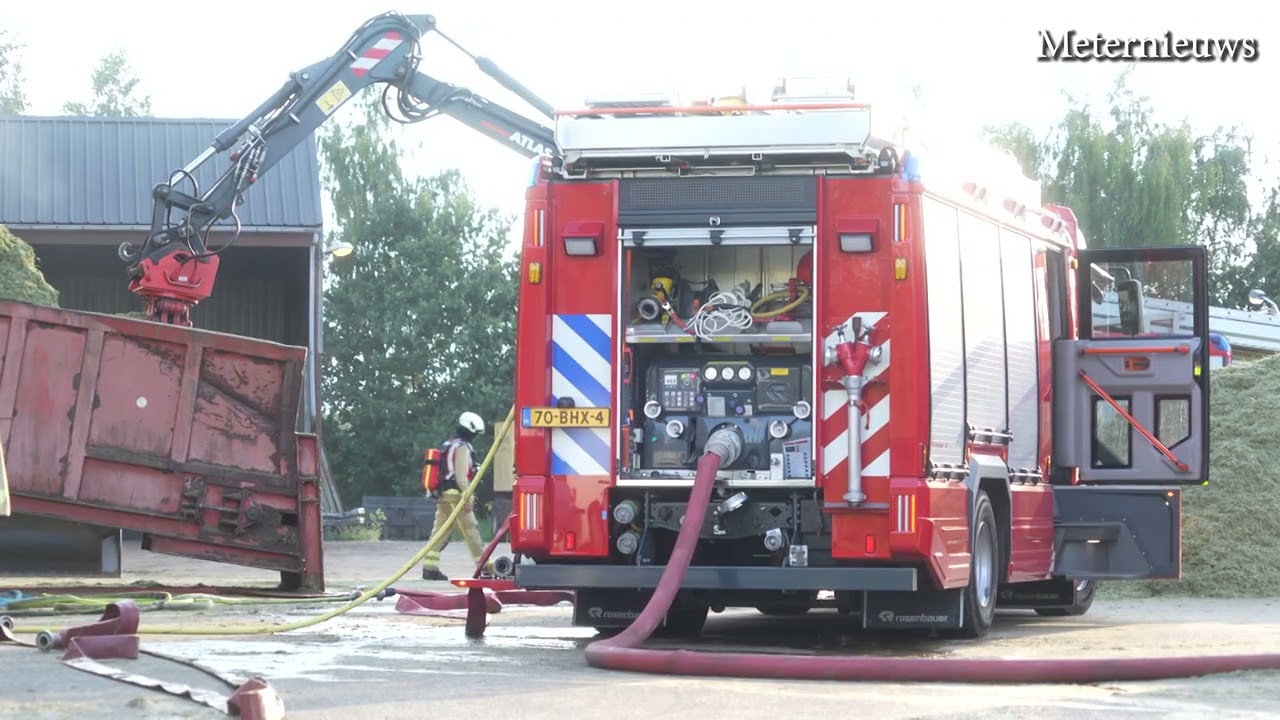 Brand bij grasdrogerij in Ruinerwold