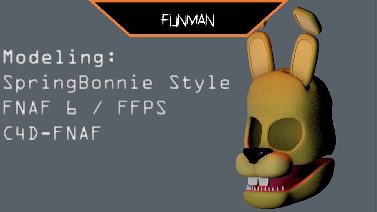 [FNAF-C4D] Modeling SpringBonnie Style FNAF 6/FFPS