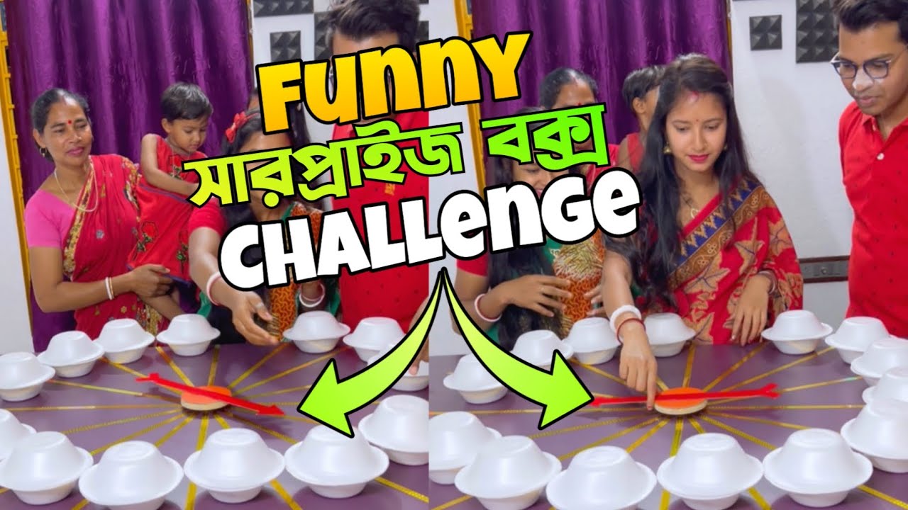 Surprise Box Spin The Wheel Funny Challenge with Family