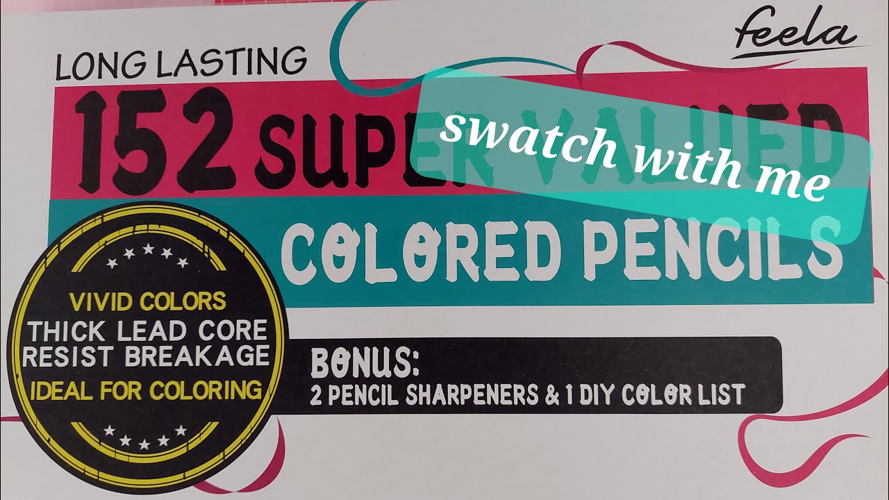 Swatch with me the 152 set of Feela pencils - budget pencil series