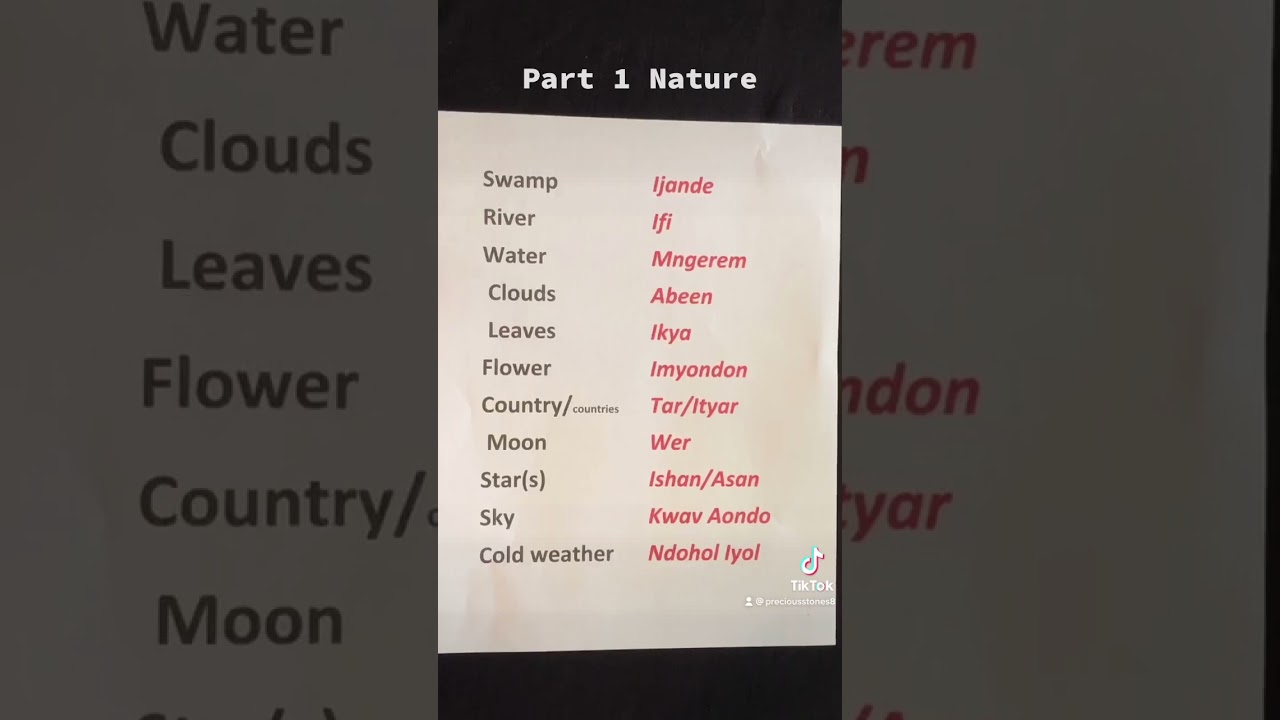 Learn Tiv Language
