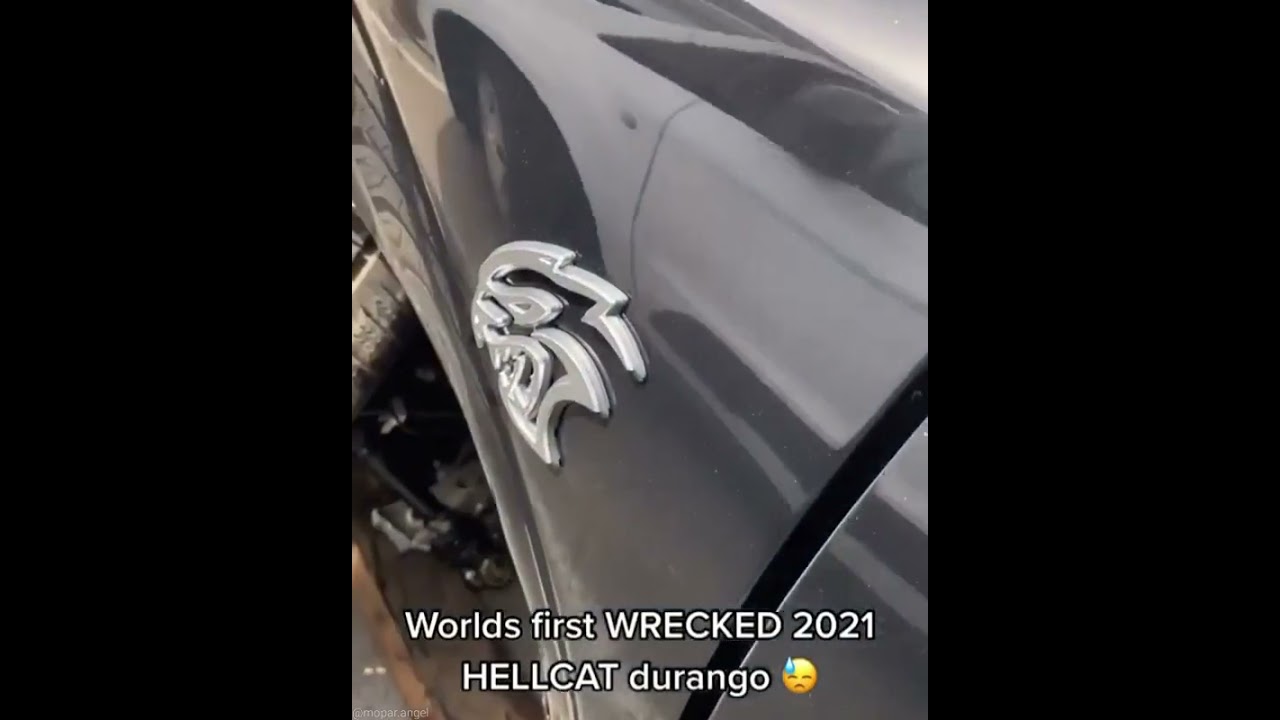 first wrecked 2021 dodge hellcat durango