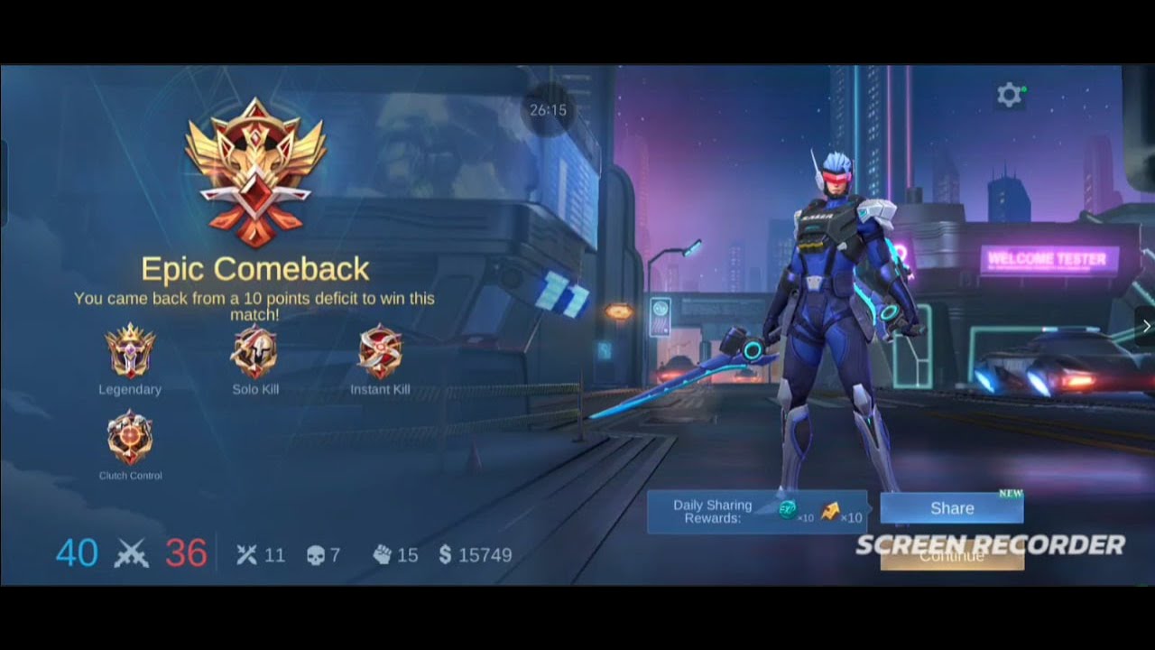 E-SPORTS CAMBODIA Saber new skin best build up 2026 Epic Comeback