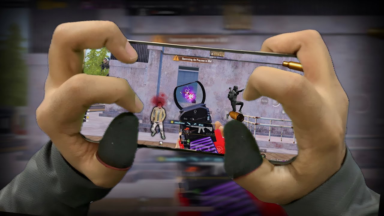BEST REFLEX IN OLD MIDSTEIN 🔥 5 finger handcam iphone 15 pro max | OUBG MOBILE